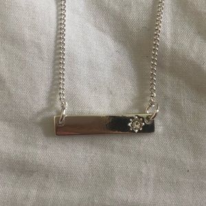 silver bar necklace